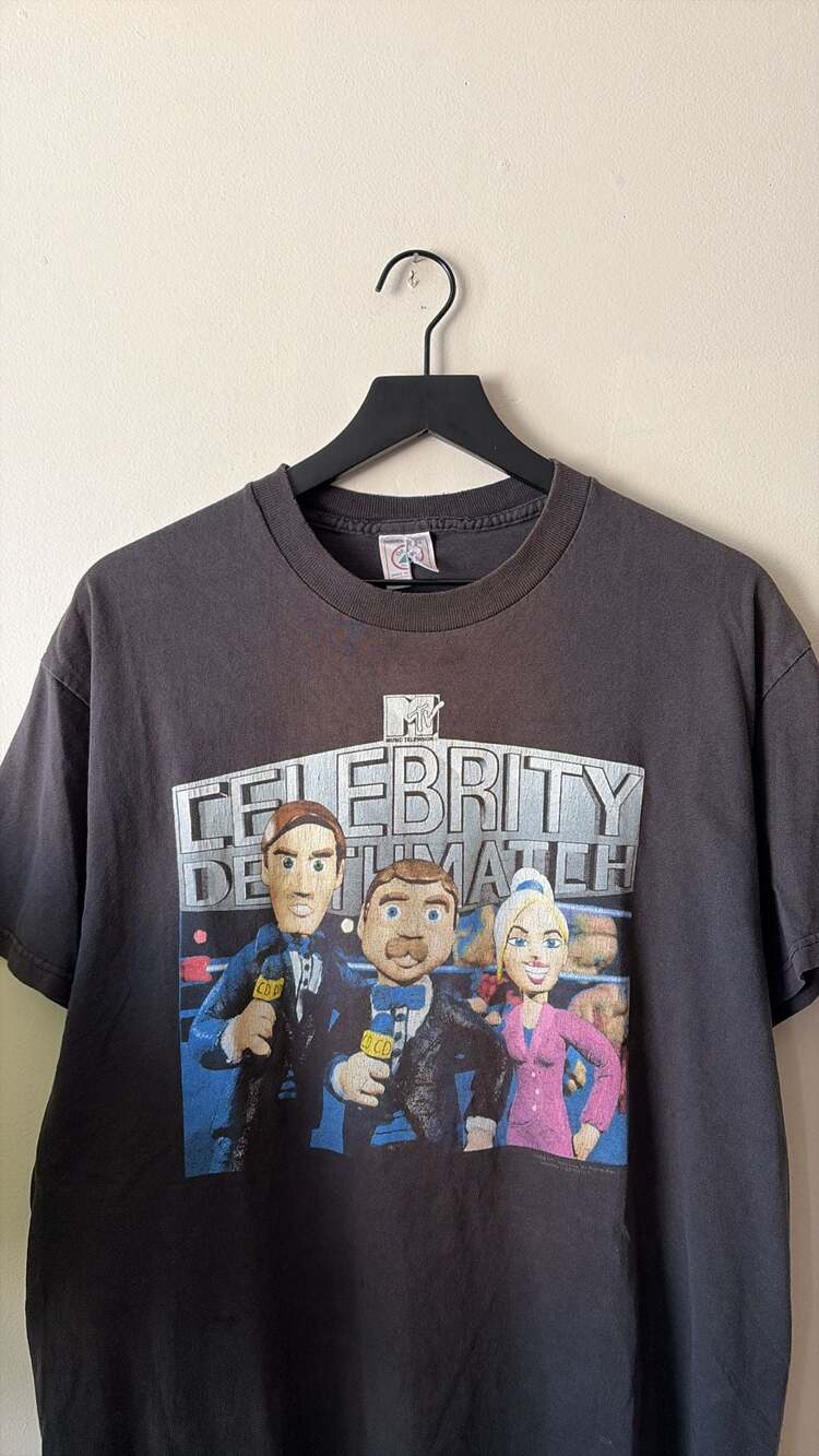 Delta MTV Celebrity Deathmatch Size L Vintage T-Shirt Black